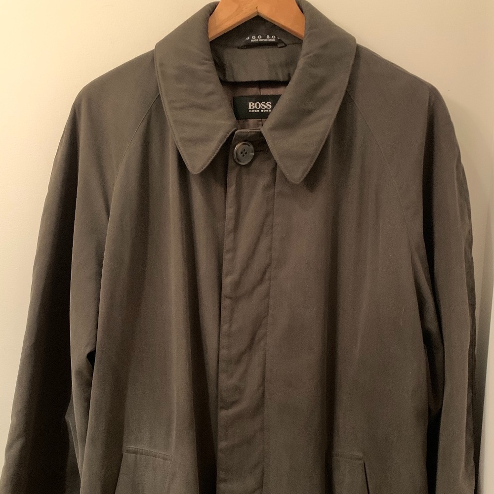 Hugo Boss vintage trench coat button out liner